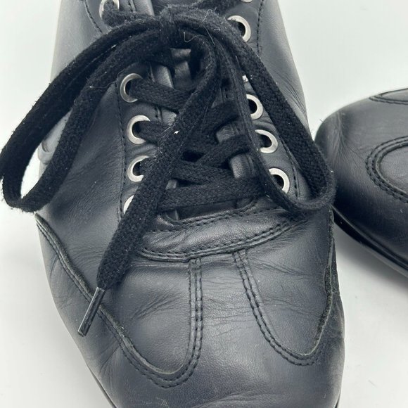 Versace Collection Black Leather Medusa Logo Shoes - Picture 10 of 12